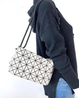 BAO BAO ISSEY MIYAKE HIGH-SHINE GEOMETRIC LOOP MESSENGER BAG