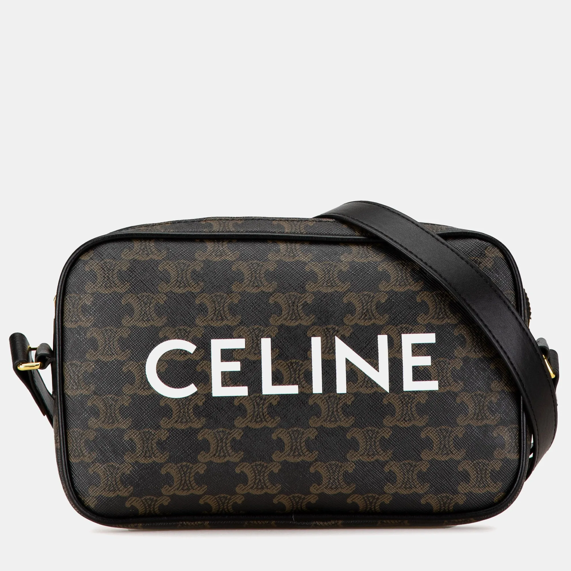 Black Canvas Medium Triomphe Messenger Bag