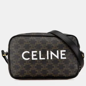 Black Canvas Medium Triomphe Messenger Bag