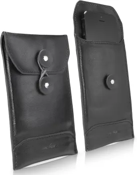 BoxWave Case Compatible with Mlais Note Pro - Nero Leather Envelope, Leather Wallet Style Flip Cover