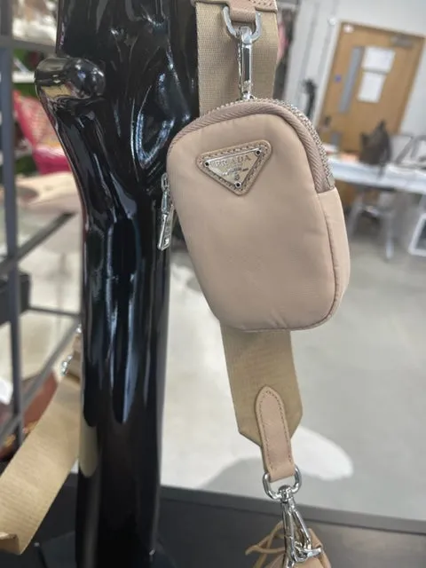 Brand New Prada Re Edition 2005 Nylon Crossbody Bag Nude
