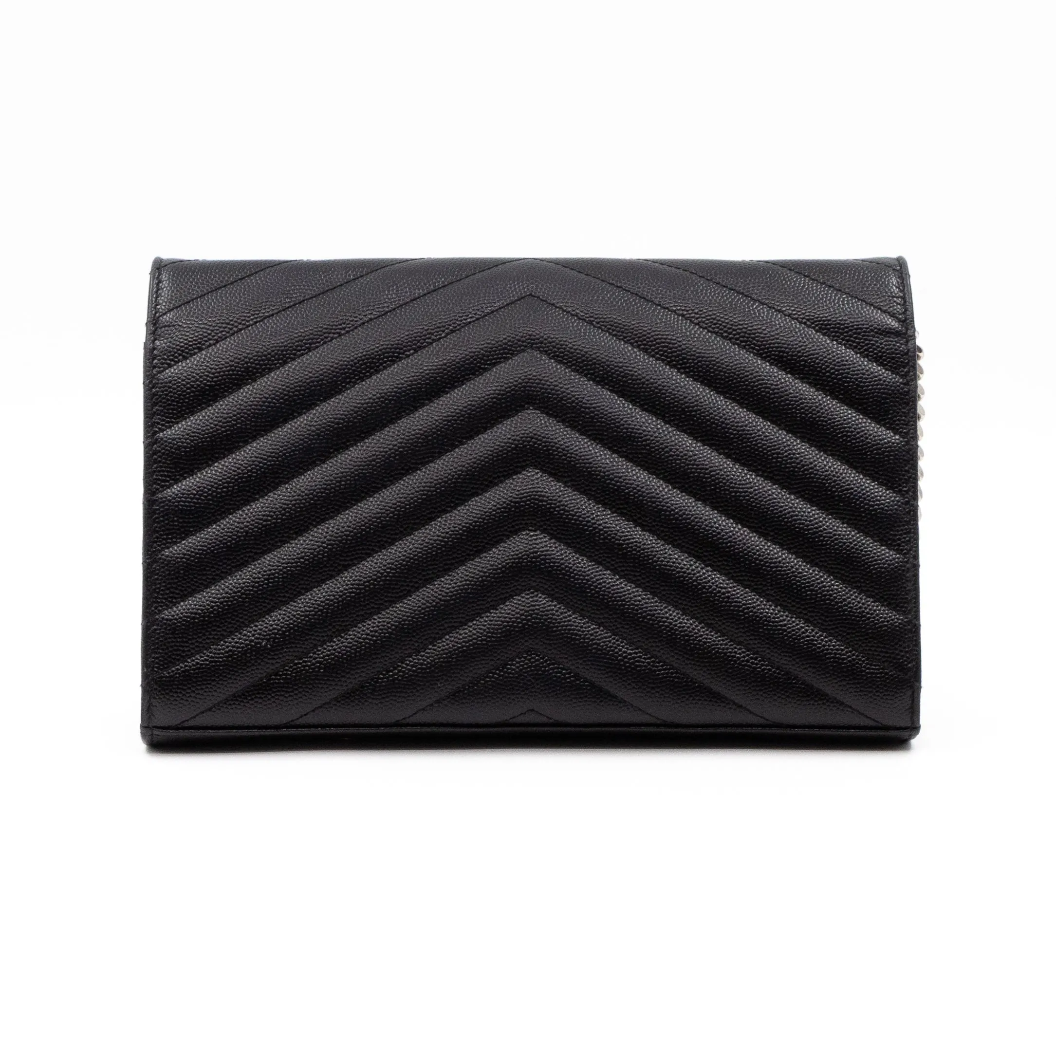 Cassandre Matelasse Chain Wallet Black Leather