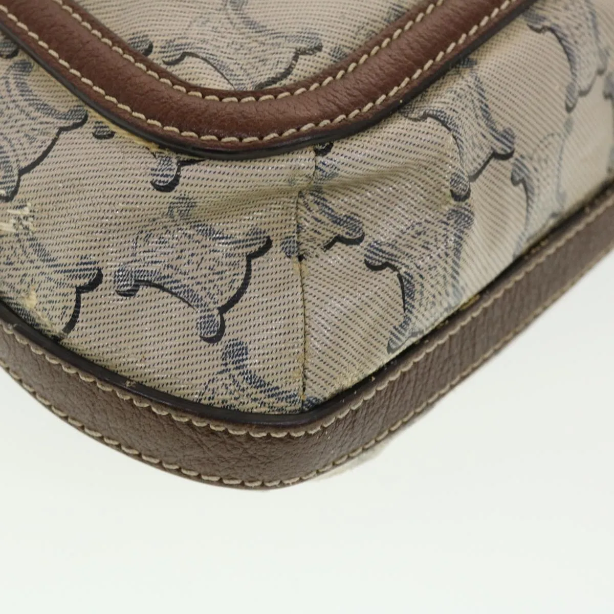 CELINE Shoulder Bag Triomphe Beige SC-ST-0097 Auth 39618