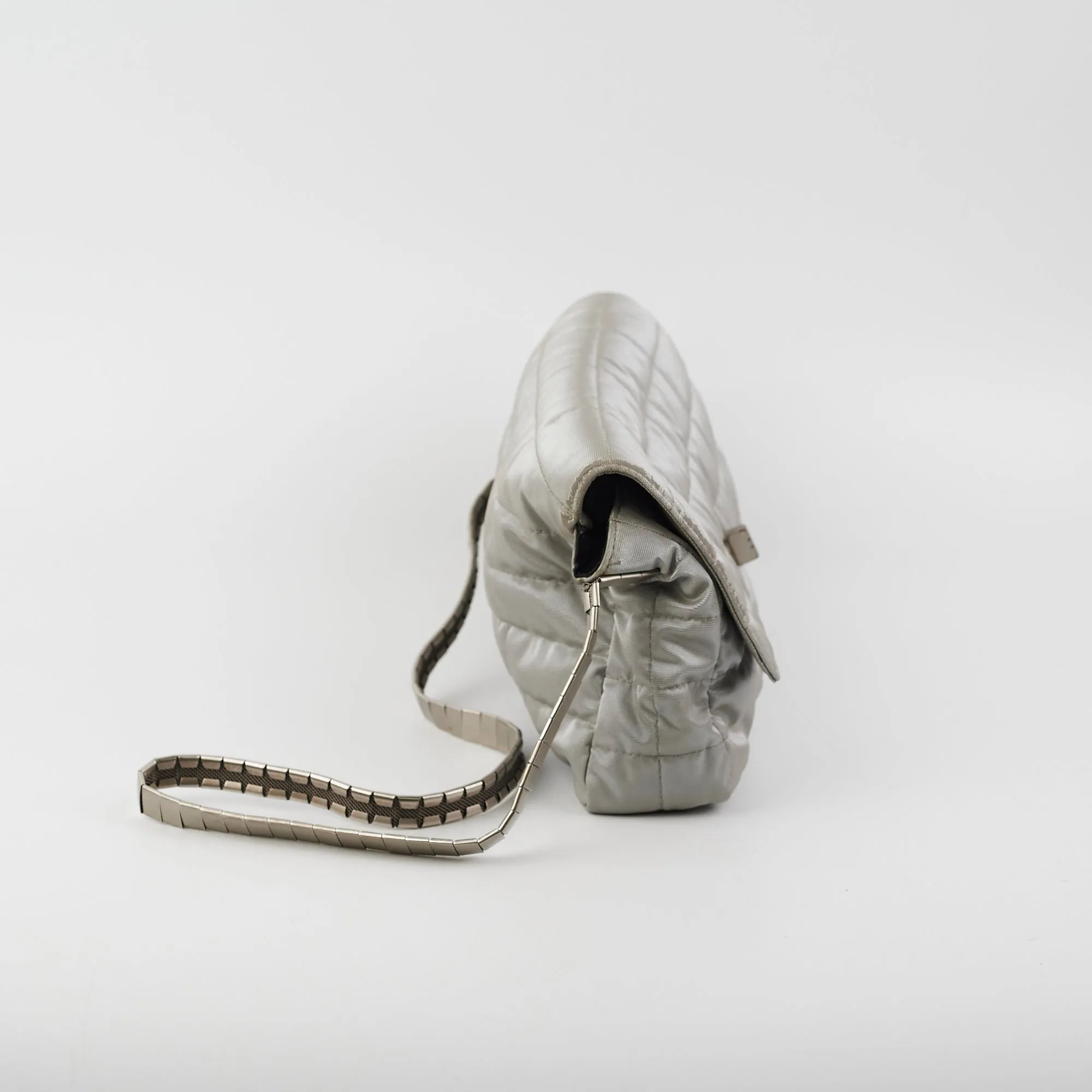 Chanel Fabric Quilted Reissue Flap Sliver Bag