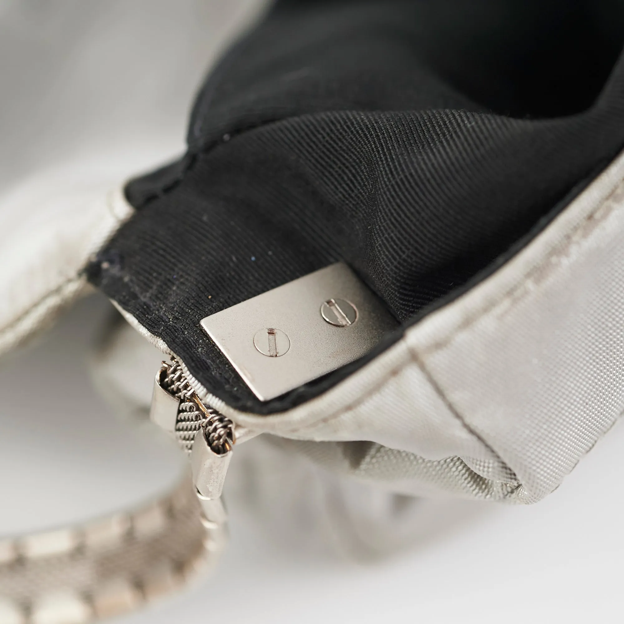 Chanel Fabric Quilted Reissue Flap Sliver Bag