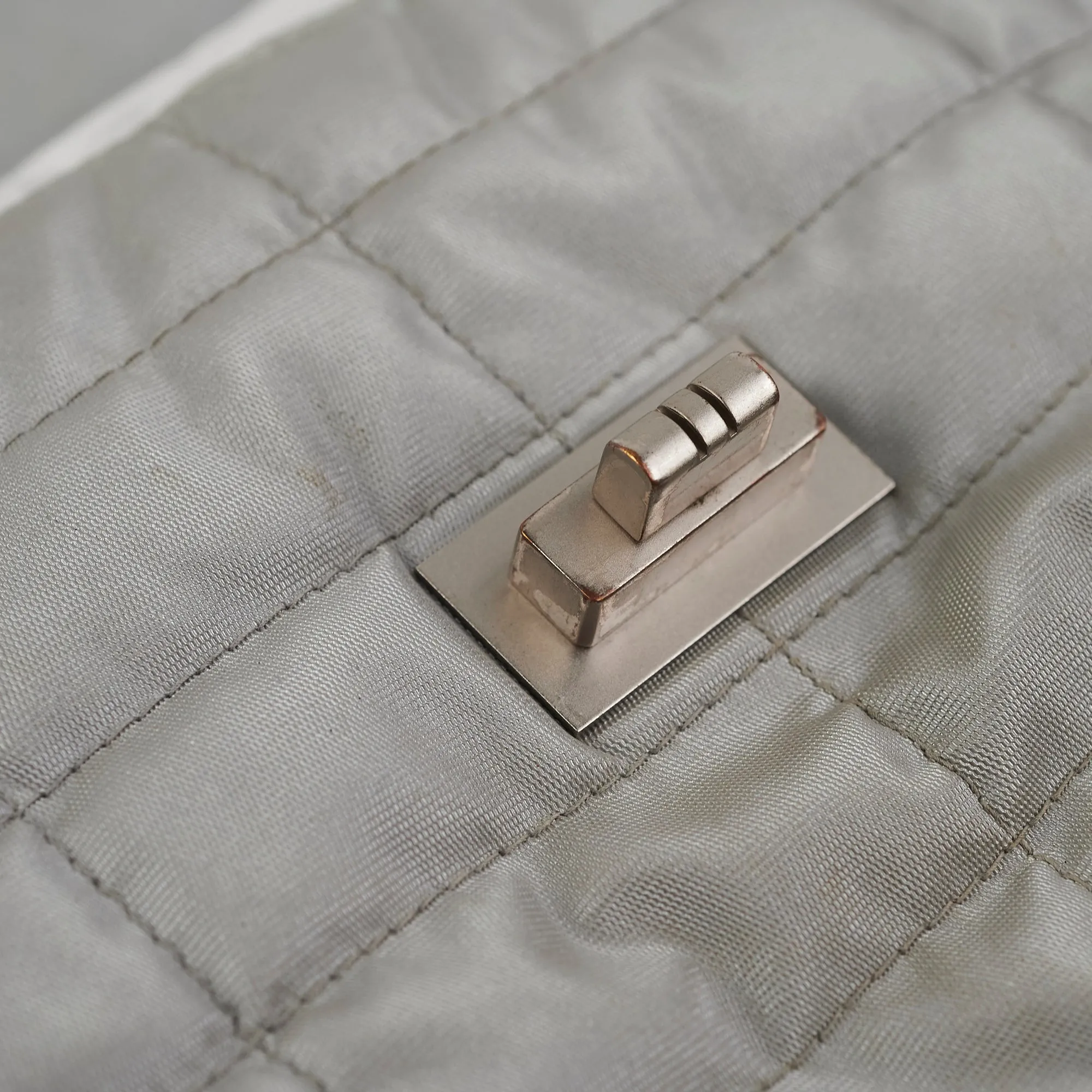 Chanel Fabric Quilted Reissue Flap Sliver Bag