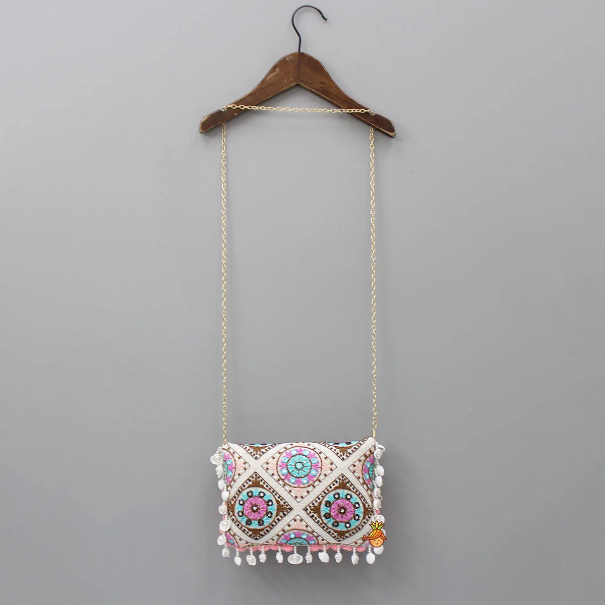 Faux Mirror Work Sling Bag