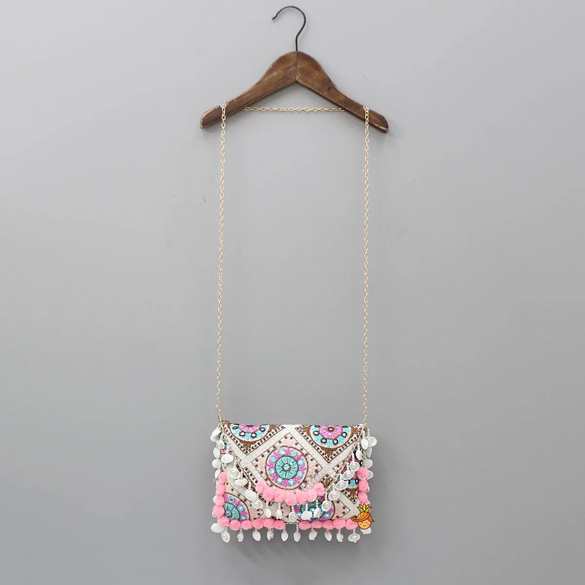 Faux Mirror Work Sling Bag