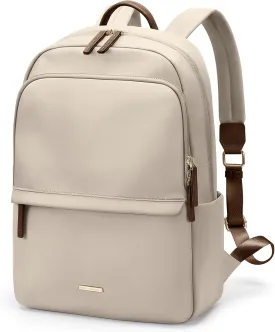 GOLF SUPAGS Laptop Backpack for Women Slim Computer Bag Work Travel College Backpack Purse Fits 14 Inch Notebook (Apricot)