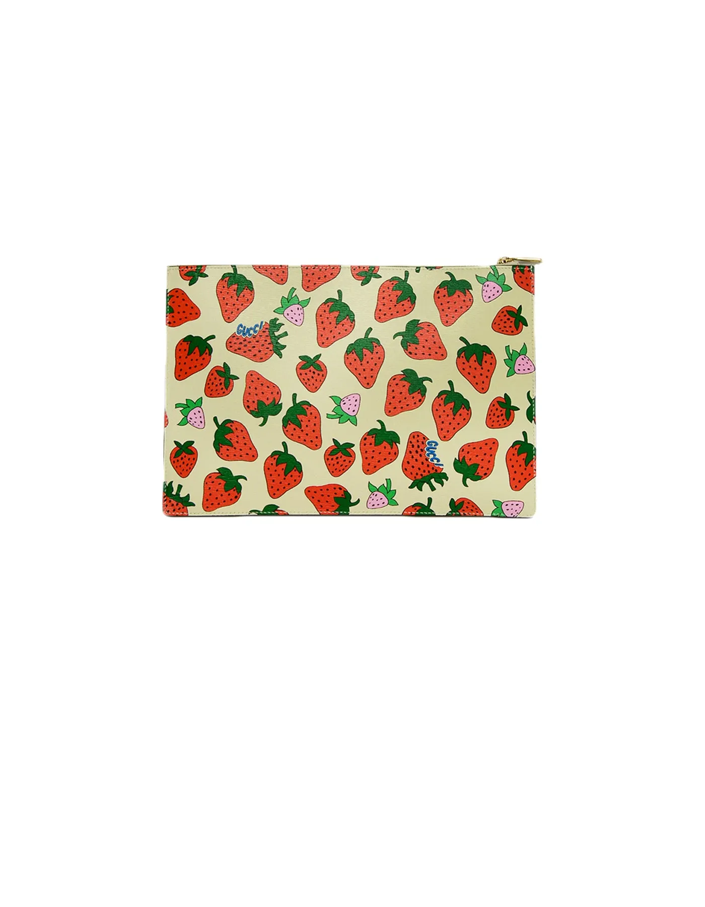 Gucci Zumi Strawberry Print Pouch