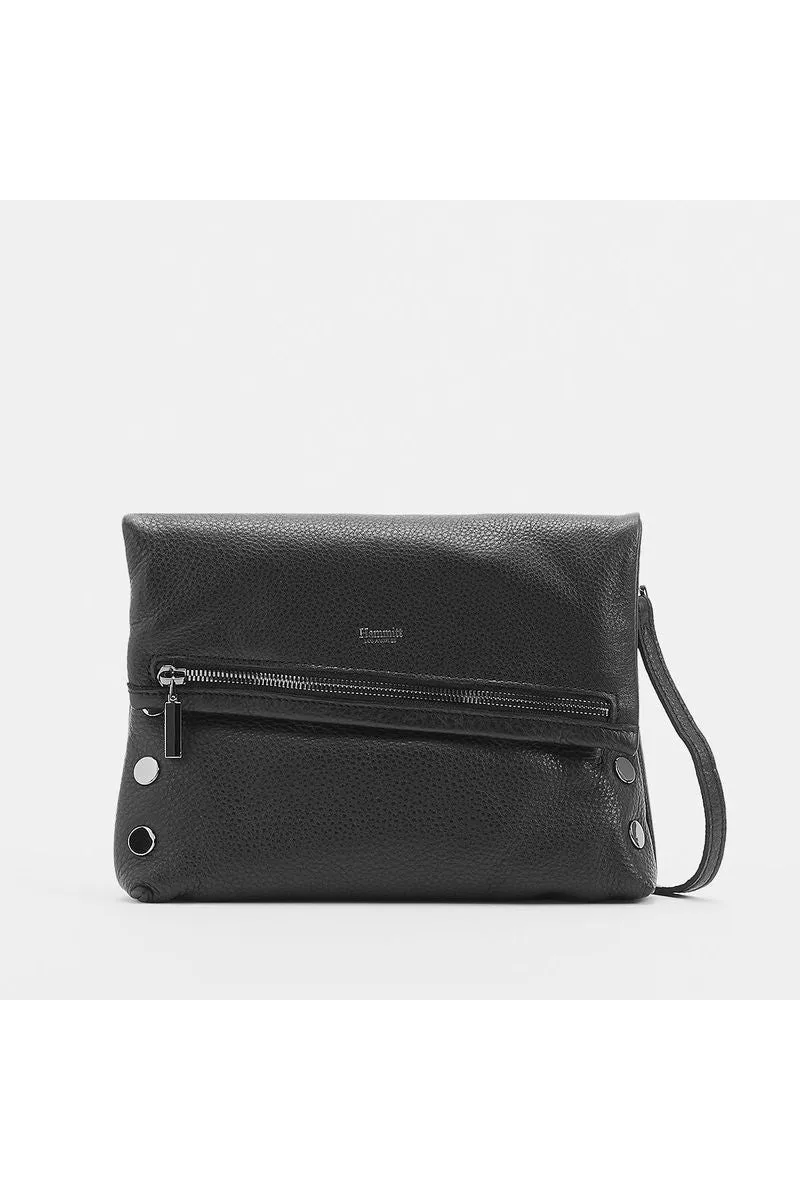 Hammitt VIP Medium Clutch Crossbody Bag 4621 | Black/Gunmetal