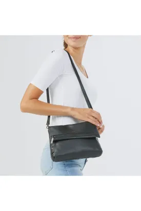 Hammitt VIP Medium Clutch Crossbody Bag 4621 | Black/Gunmetal
