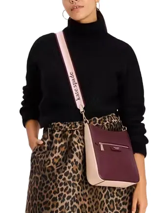 Kate Spade New York Hudson Colorblocked Pebbled Leather Large Messenger Crossbody