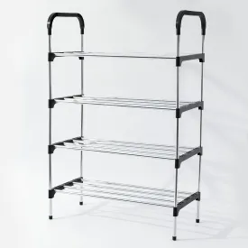 Kuber Industries (Pack 3) 5 Layer Shoe Rack | Footwear Holder | Shoe Storage Organizer Cabinet | Multi-Layer Adjustable shoe rack stand | Easy Assembly Sturdy Shoe Tower | Black & Silver