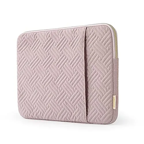 Laptop Sleeve,BAGSMART Laptop Cover Compatible with 13-13.3 inch Notebook,MacBook Air,MacBook Pro 14 Inch,Computer,Water Repellent Protective Case with Pocket,Pink