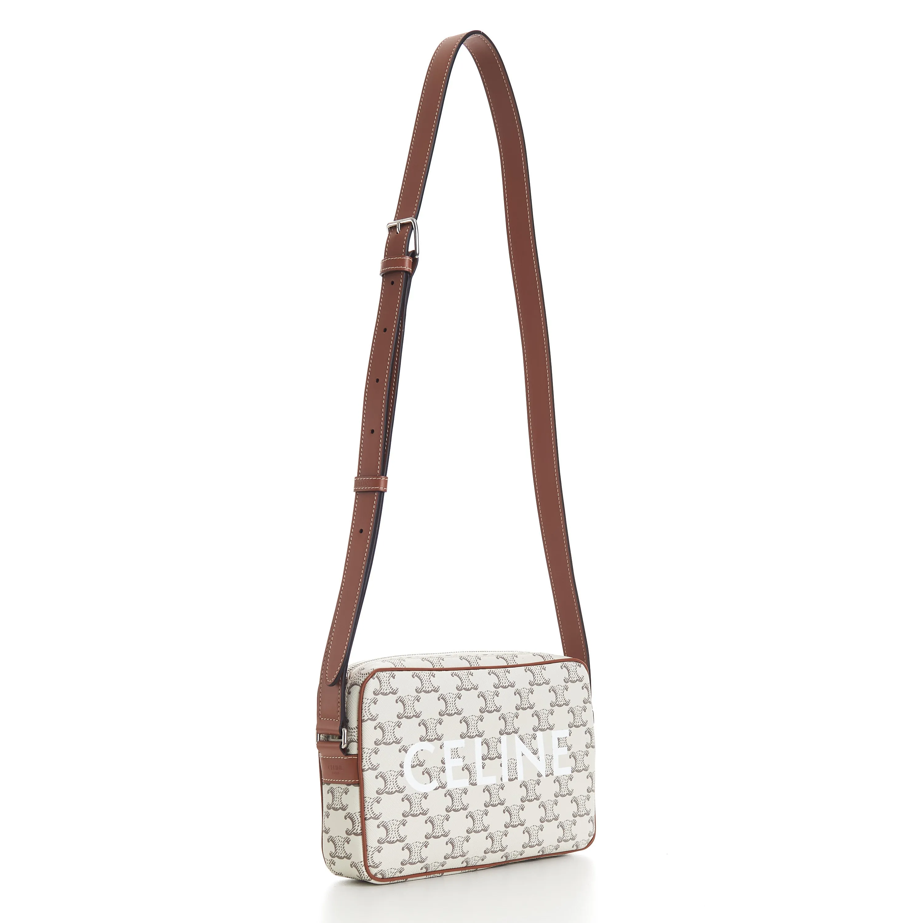 Medium Messenger Bag - Triomphe Canvas, Logo Print, Zip, Monogram