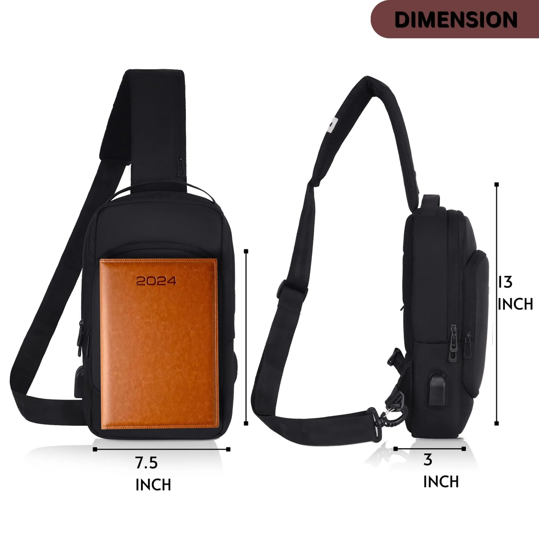 MELBOURNE Crossbody Shoulder Chest Bag for Men & Women