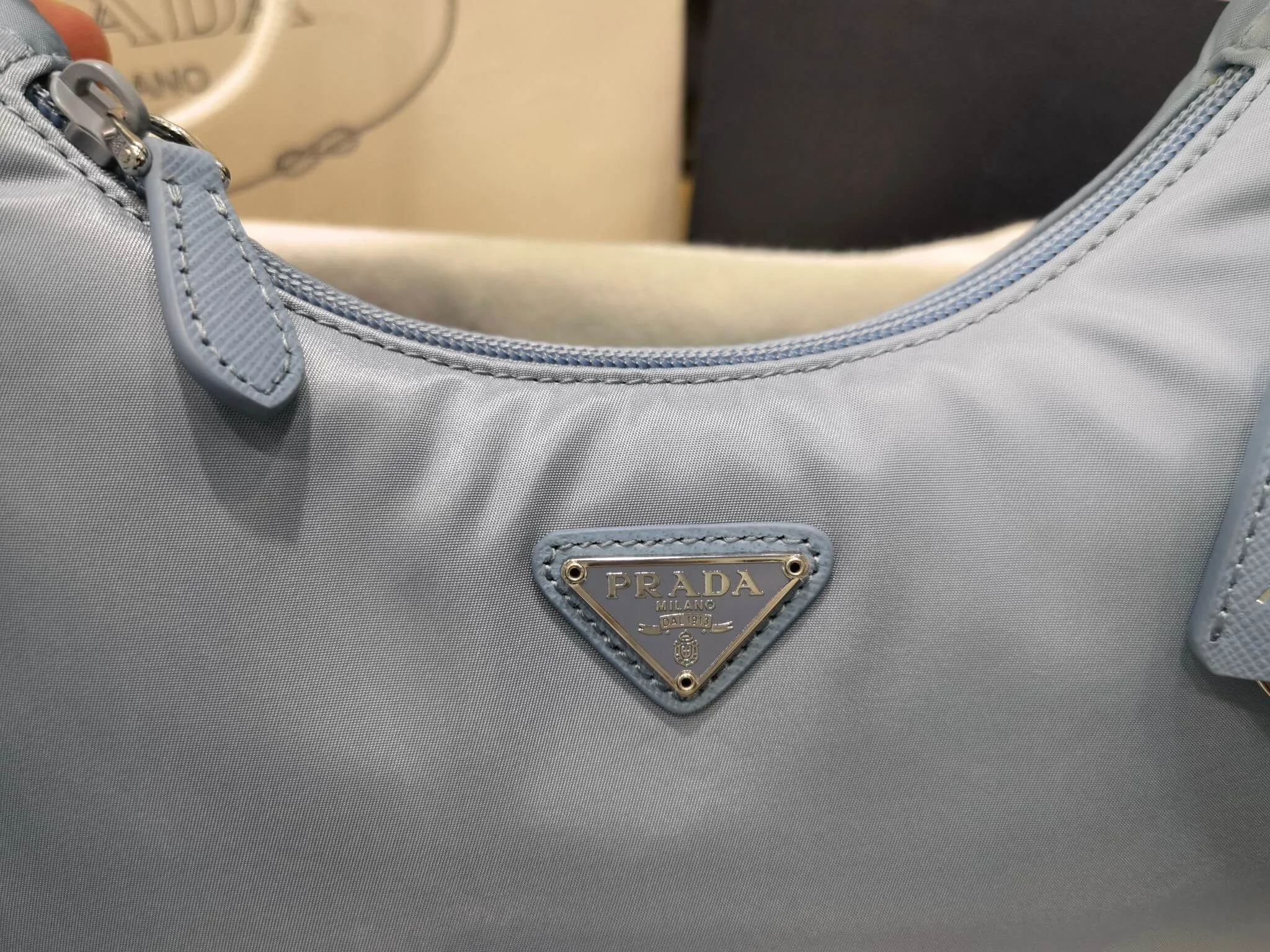 PRA Re-Nylon Prada Re-Edition 2000 mini bag Axillary pouch 1NE515 Haze Blue