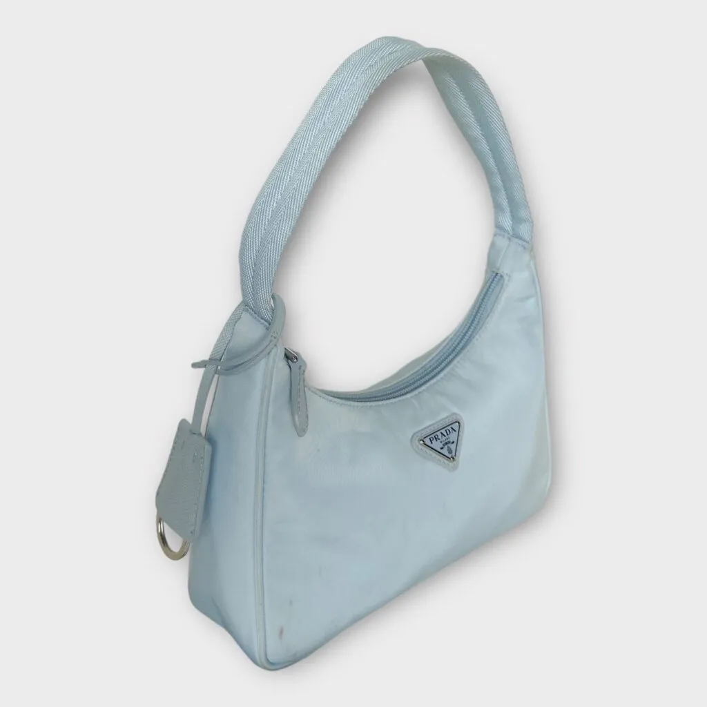 Prada Light Blue Nylon Re-Edition 2000 Mini-Bag