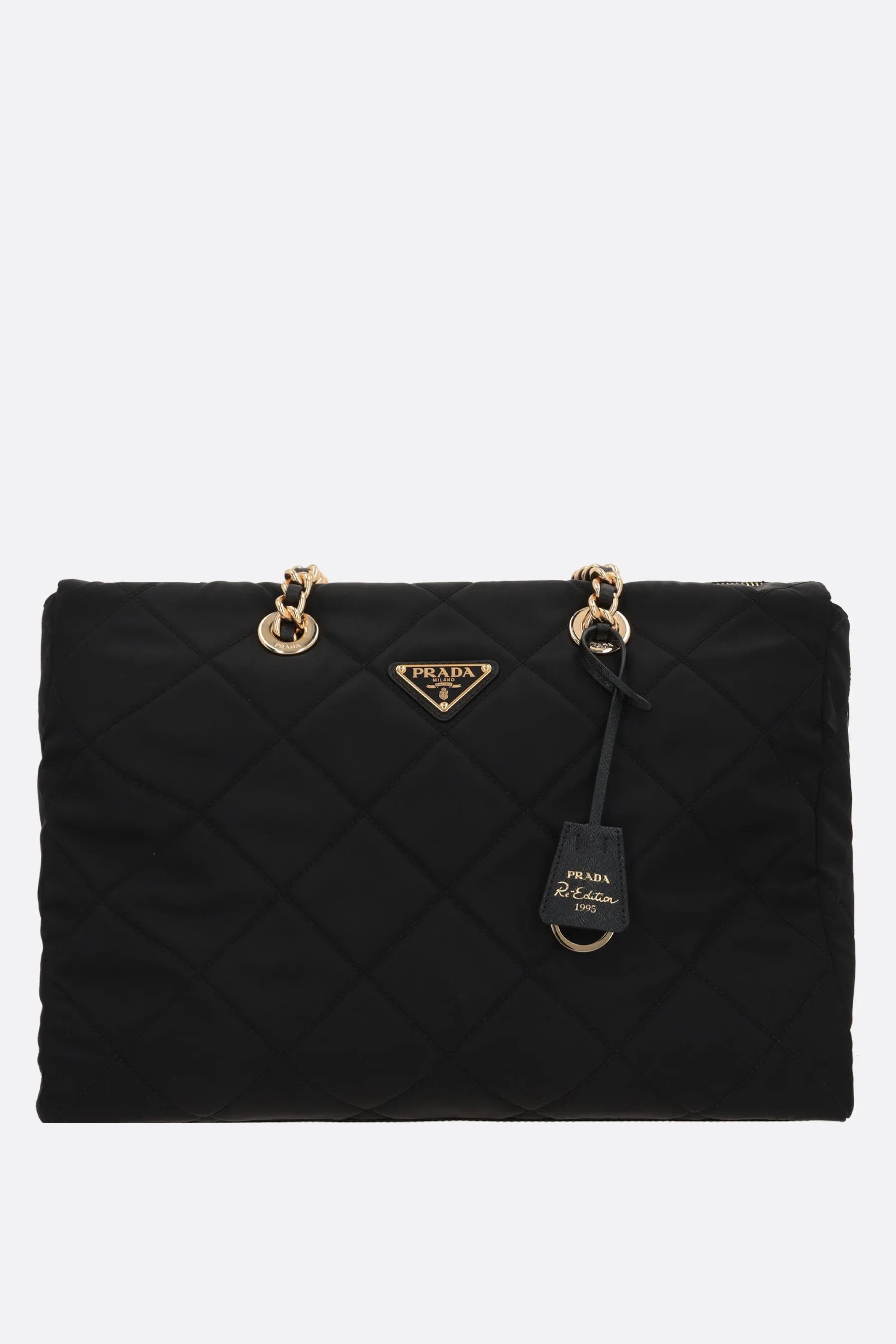 Prada Re-Edition 1995 Chaine Large Shoulder Bag In Re-Nylon