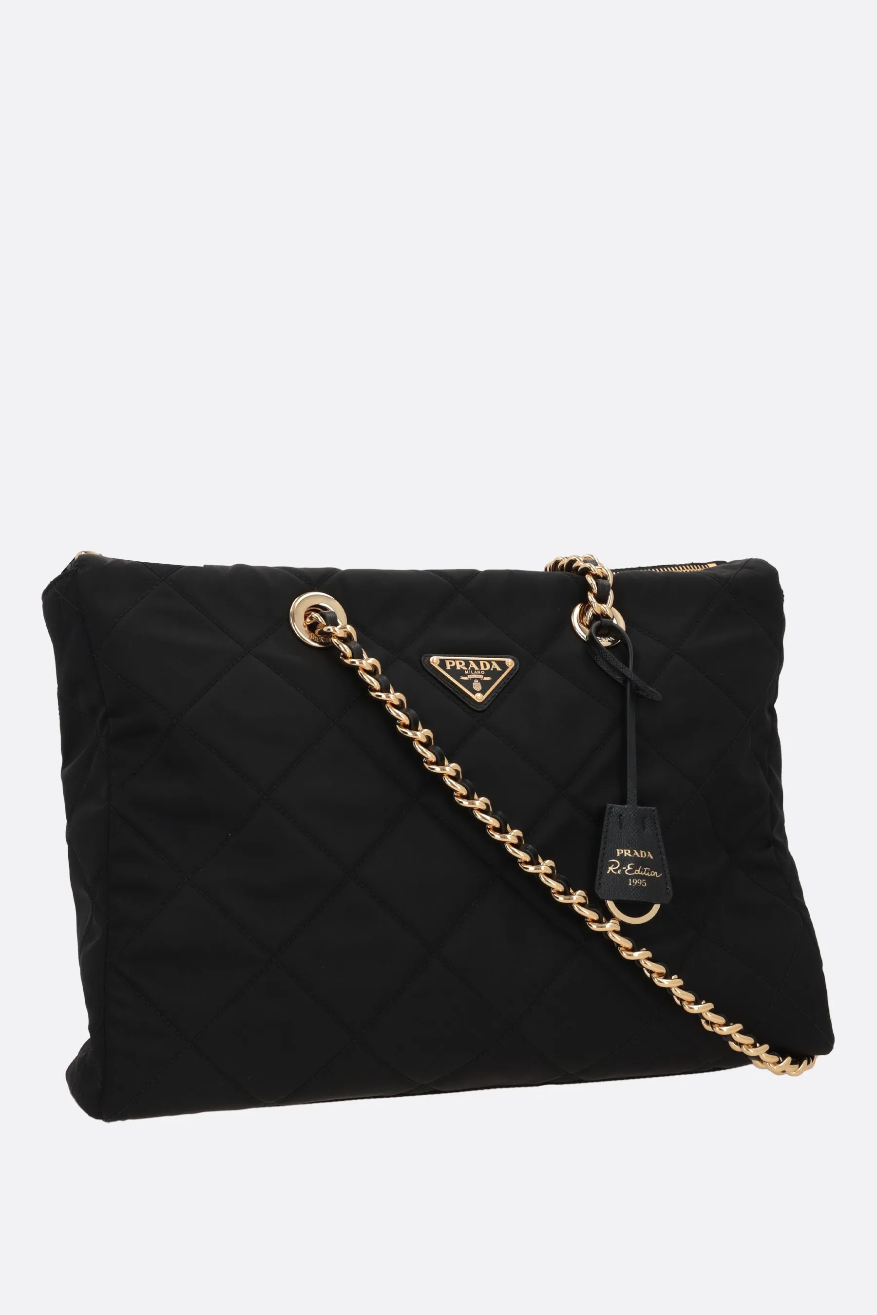 Prada Re-Edition 1995 Chaine Large Shoulder Bag In Re-Nylon