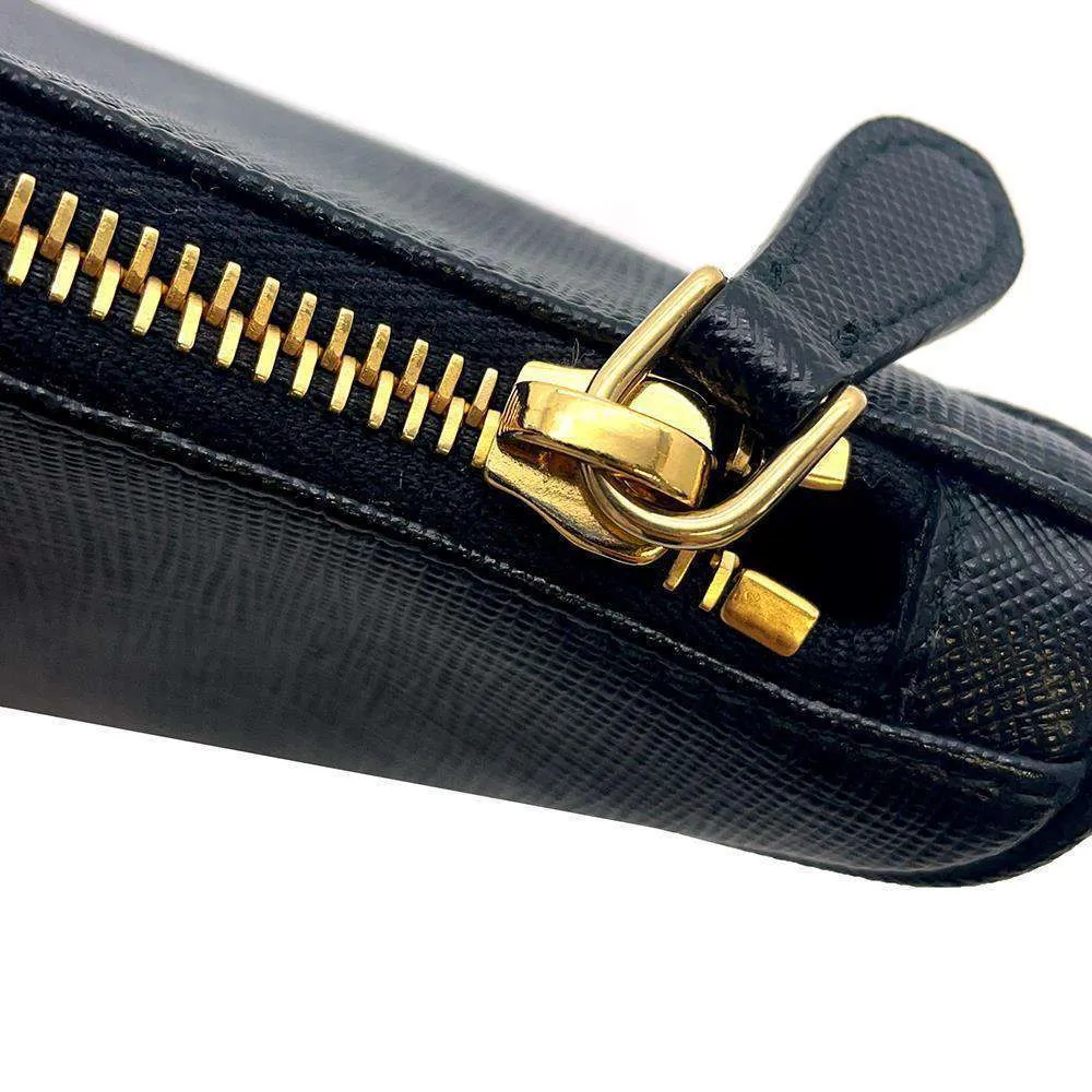PRADA Shoulder Bag  Saffiano Leather Re-Edition 2005 Black 1BH204 Leather