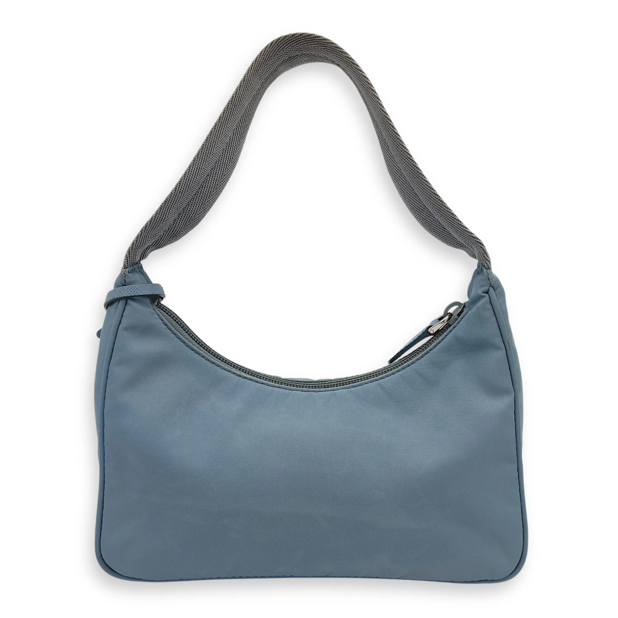 Re-Edition 2000 Shoulder Bag Blue in Nylon, Silver hardware