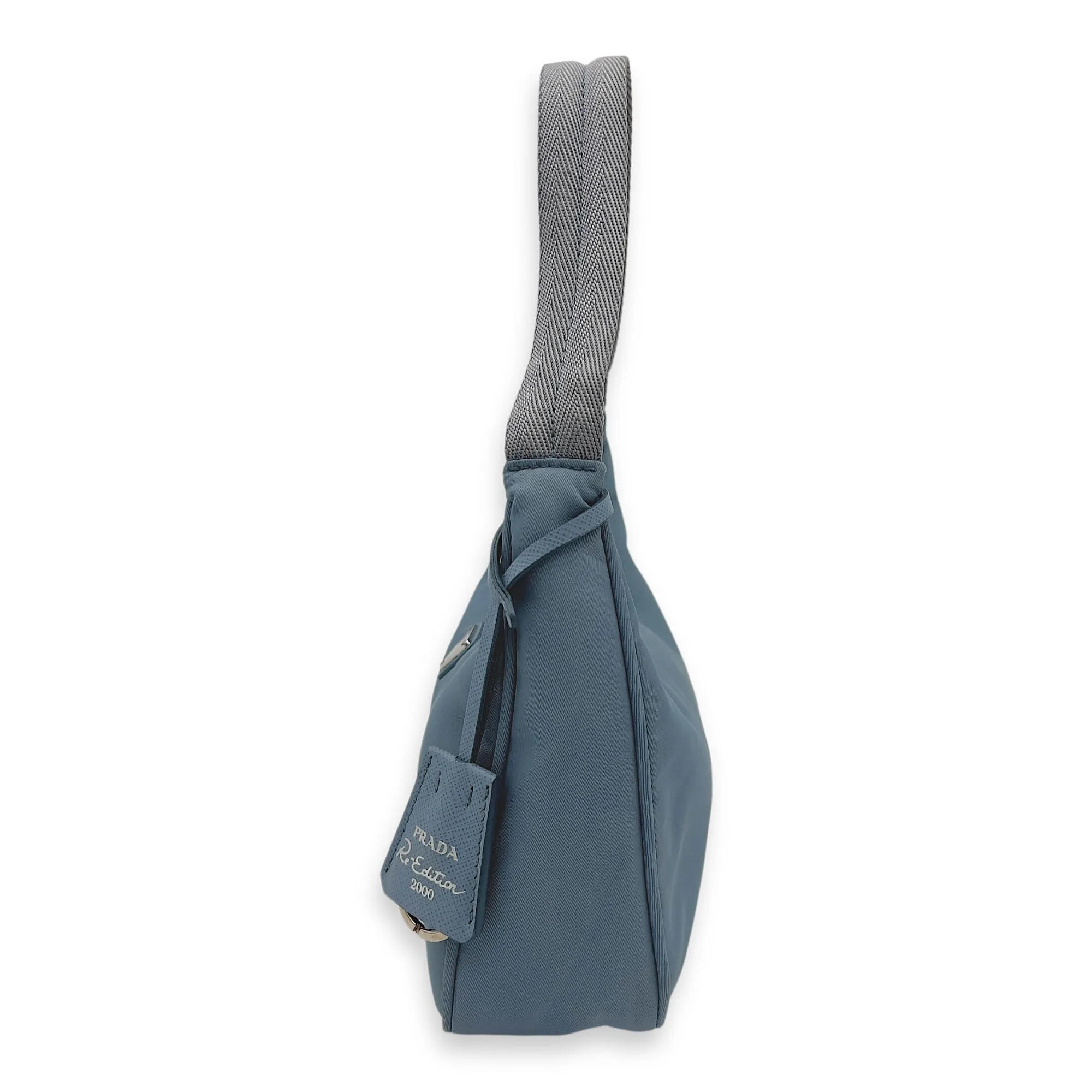 Re-Edition 2000 Shoulder Bag Blue in Nylon, Silver hardware