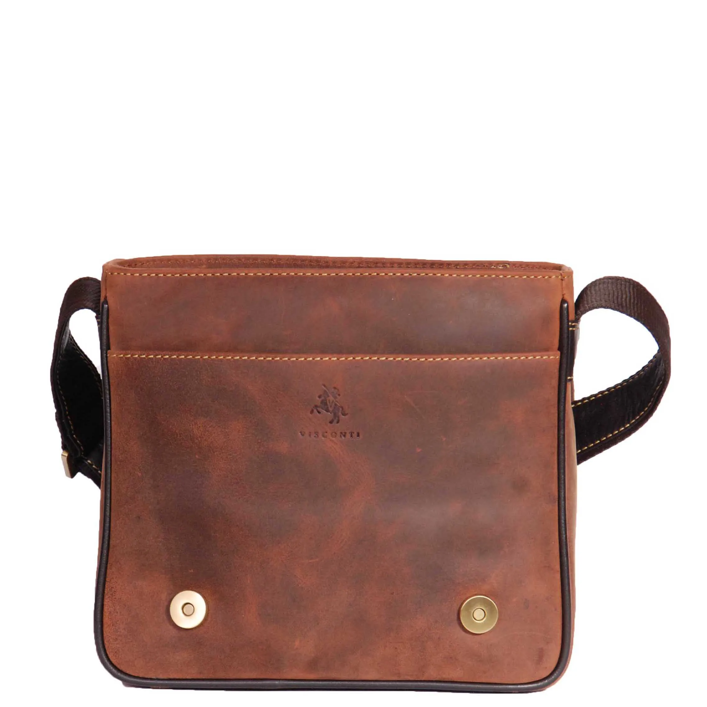 Real Leather Messenger Cross Body Organiser Office Bag Beck Tan