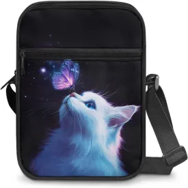 Unisex Fashion Messenger Bag Small Lightweight Crossbody Shoulder Purse Zip Cross Body Satchel with Muti Pockets