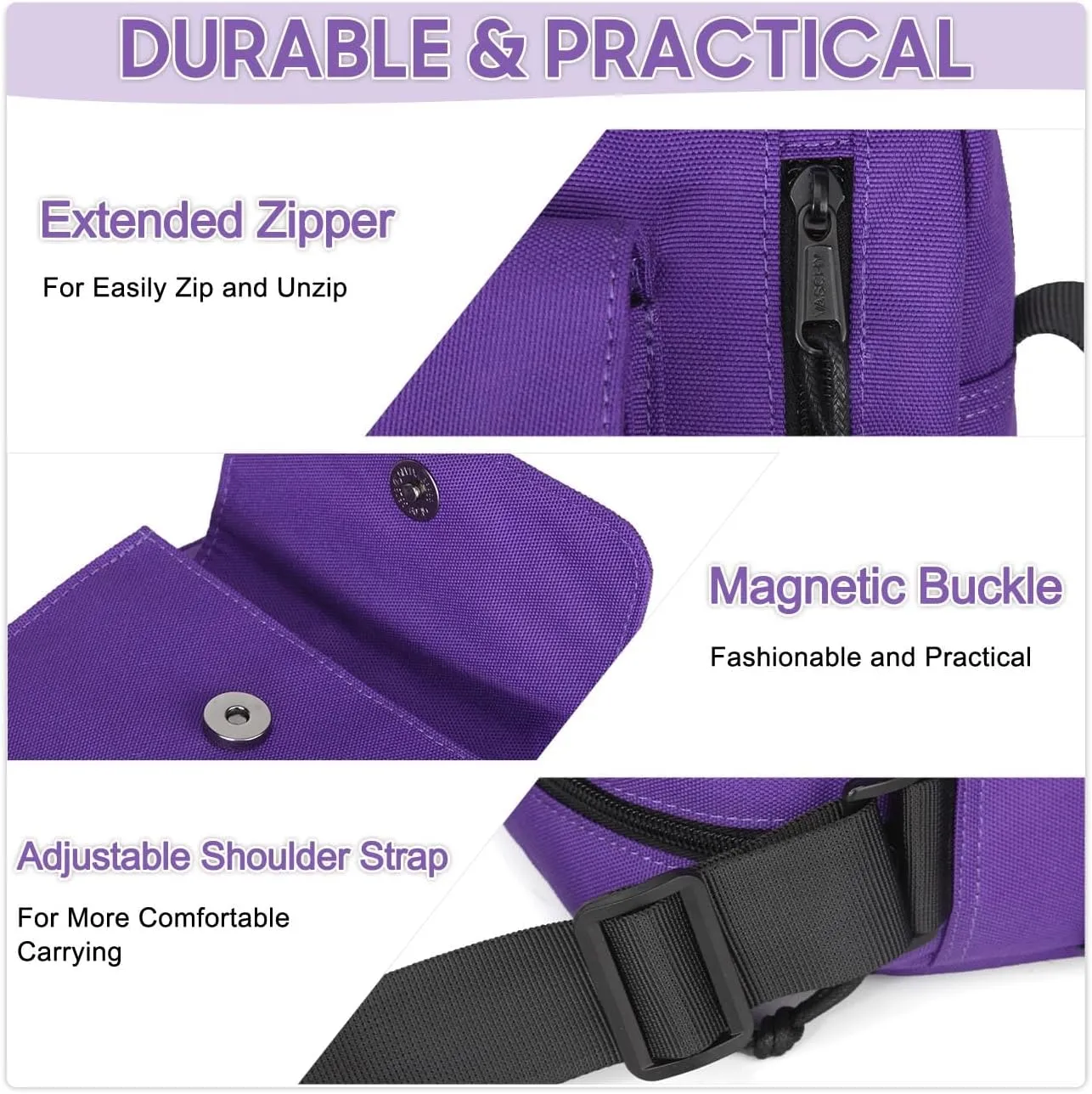 VASCHY Small Messenger Bag, Lightweight Casual Crossbody Sling Shoulder Side Bag for Men Women for Work/Travel/Daily