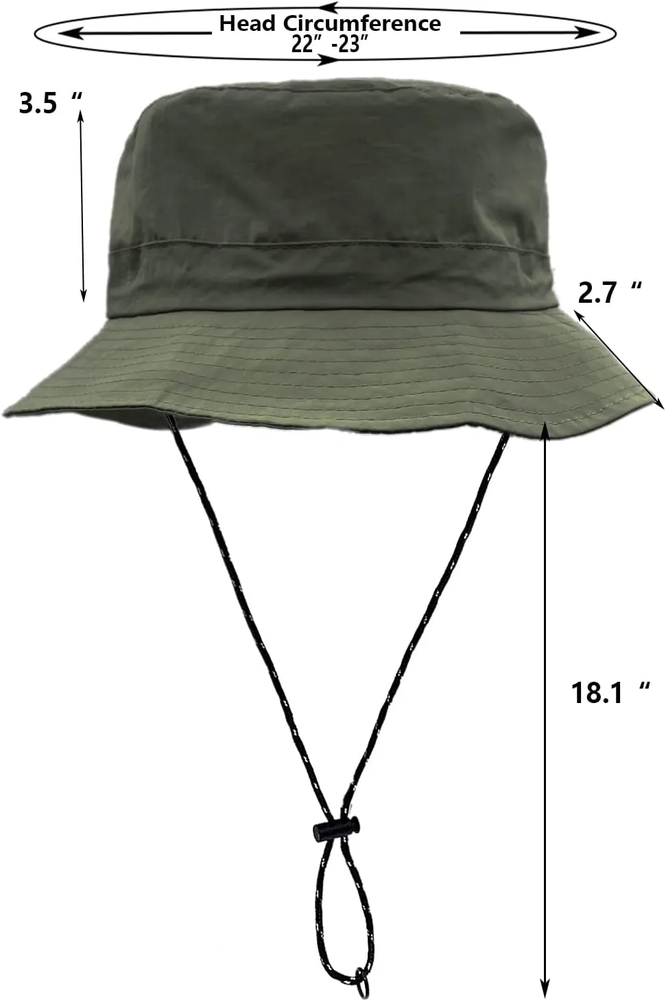 woogwin Waterproof Bucket Rain Hat with Chin Strap Quick Dry Packable Boonie Sun Hat Safari Hat UV Protection