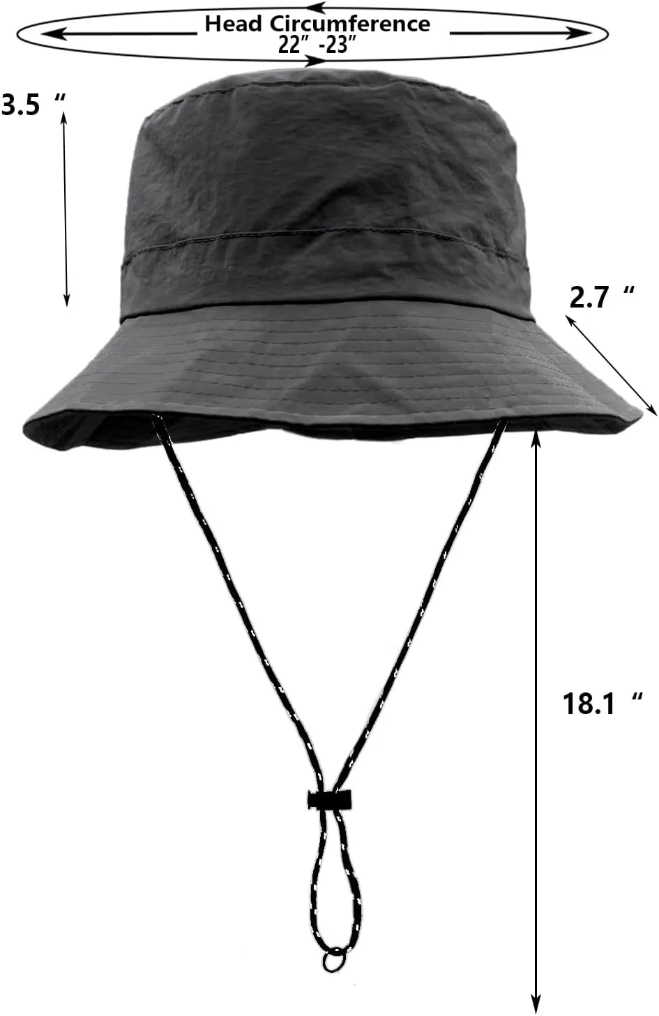 woogwin Waterproof Bucket Rain Hat with Chin Strap Quick Dry Packable Boonie Sun Hat Safari Hat UV Protection
