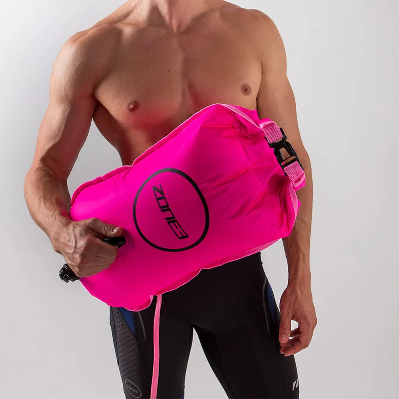 Zone3 - Swim Safety Buoy/Dry Bag 28L - HI-VIS Pink